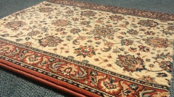 Passatoia design tessuta su telaio Jacquard - 371Flower Beige